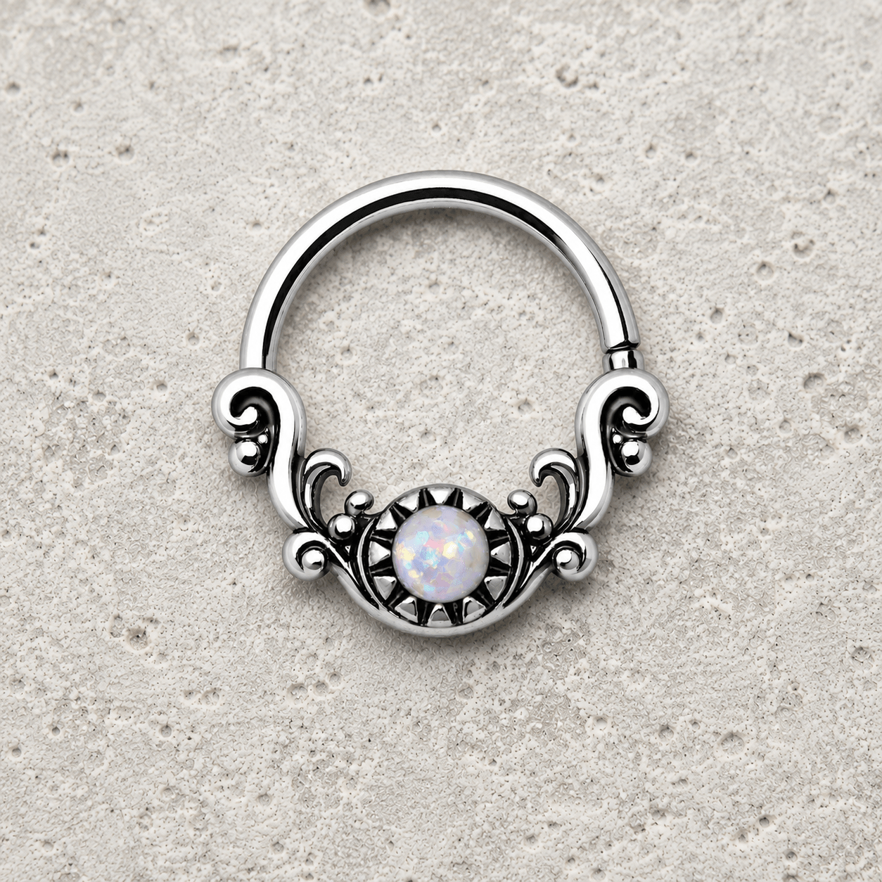 Antique Ornate Wave Seamless Ring - Skin Metals