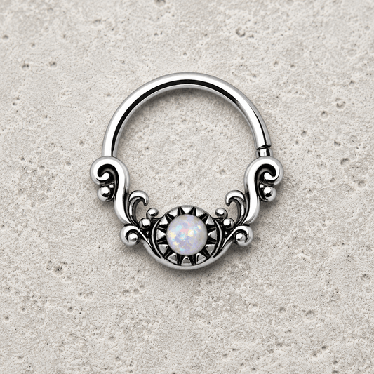 Antique Ornate Wave Seamless Ring - Skin Metals