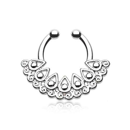 Arioso Filigree Fake Septum Clip-On Ring Fake Septum Ring Impulse Piercings