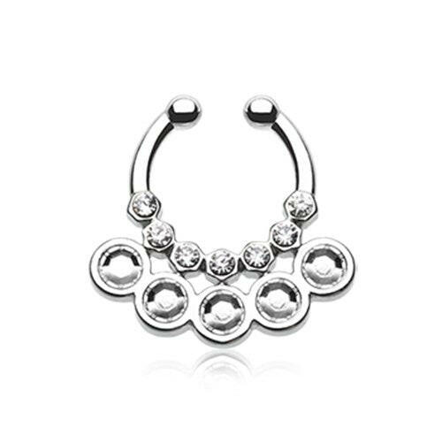 Aureole Gemina Sparkle Fake Septum Clip-On Ring Fake Septum Ring Impulse Piercings