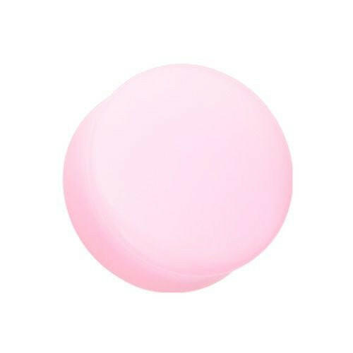 Baby Pink Synthetic Stone Double Flared Ear Gauge Plug Earrings Plug Earrings Impulse Piercings 6 GA (4mm) Pink