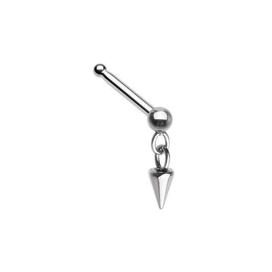 Ball & Chain Spike Dangle Gem Nose Stud Ring Nose Ring Impulse Piercings