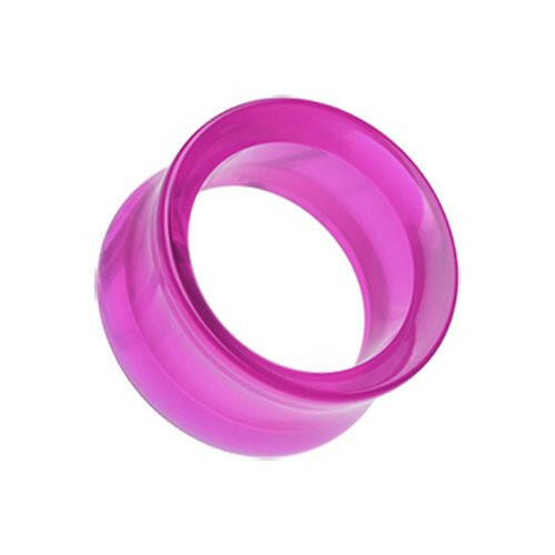 Basic Acrylic Double Flared Ear Gauge Tunnel Plug Earrings Plug Earrings Impulse Piercings 10 GA (2.4mm) Purple