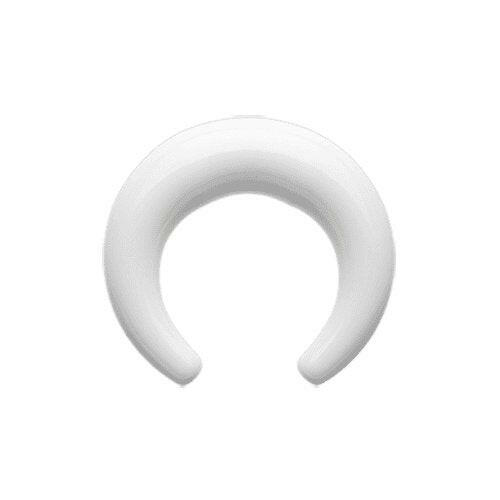 Basic Acrylic Ear Gauge Buffalo Taper Tapers Impulse Piercings 8 GA (3.2mm) White