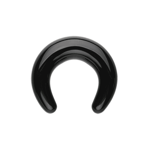 Basic Acrylic Ear Gauge Buffalo Taper Tapers Impulse Piercings 8 GA (3.2mm) Black