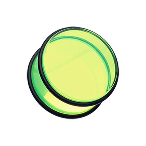 Basic Acrylic No Flare Ear Gauge Plug Earrings Plug Earrings Impulse Piercings 10 GA (2.4mm) Green