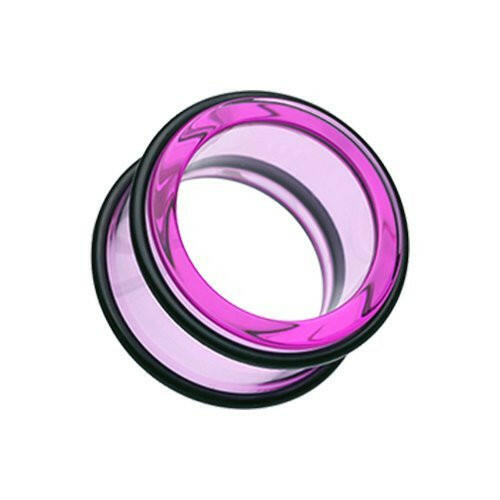 Basic Acrylic No Flare Ear Gauge Tunnel Plug Plugs Impulse Piercings 10 gauge (2.4mm) Purple