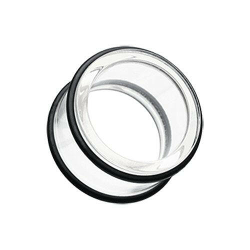 Basic Acrylic No Flare Ear Gauge Tunnel Plug Plugs Impulse Piercings 10 gauge (2.4mm) Clear