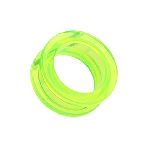 Basic Acrylic Screw-Fit Ear Gauge Tunnel Plug Plugs Impulse Piercings 10 gauge (2.4mm) Green