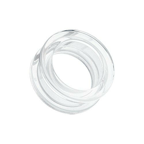 Basic Acrylic Screw-Fit Ear Gauge Tunnel Plug Plugs Impulse Piercings 10 gauge (2.4mm) Clear