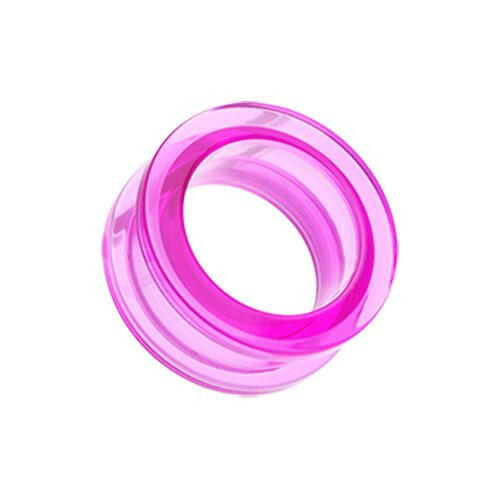 Basic Acrylic Screw-Fit Ear Gauge Tunnel Plug Plugs Impulse Piercings 10 gauge (2.4mm) Purple