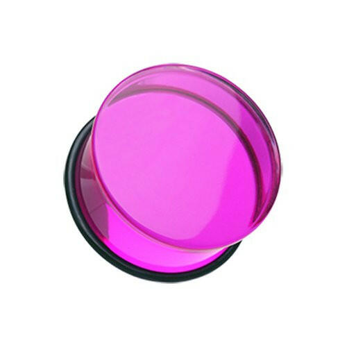 Basic Acrylic Single Flared Ear Gauge Plug Plugs Impulse Piercings 10 gauge (2.4mm) Purple