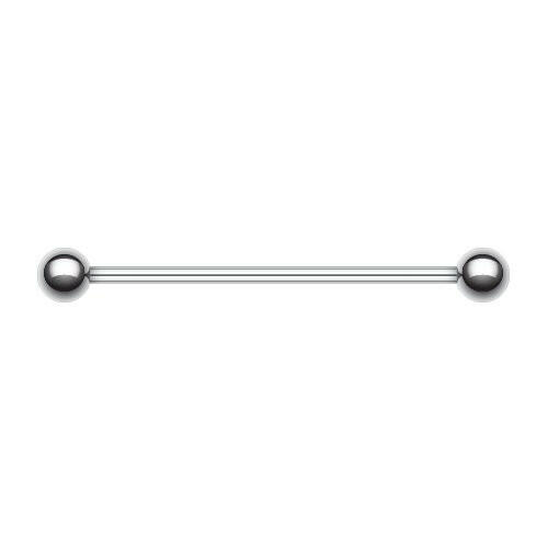 Basic Steel Industrial Barbell Industrial Barbell Impulse Piercings 18 GA (1mm) 1-1/4" (32mm) 5/32" (4mm)