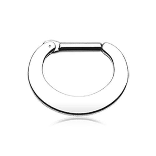 Basic Steel Loop Septum Clicker Septum Ring Impulse Piercings 16 GA (1.2mm) 1/4" (6mm)