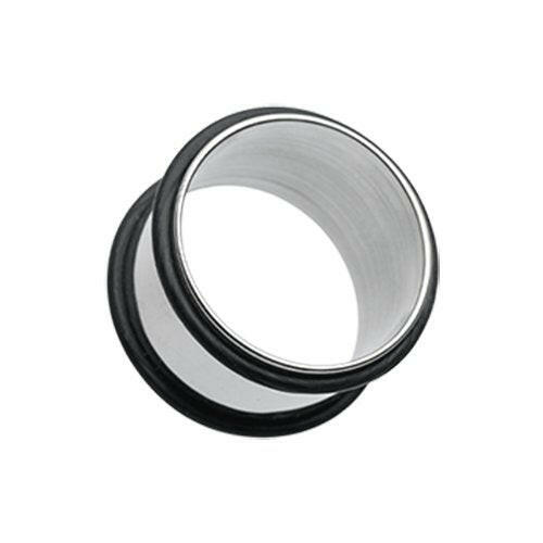 Basic Steel No Flare Ear Gauge Tunnel Plug Earrings Plug Earrings Impulse Piercings 10 GA (2.4mm)