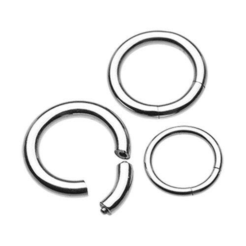 Basic Steel Segmented Captive Bead Ring Septum Ring Impulse Piercings 16 GA (1.2mm) 3/8" (10mm)