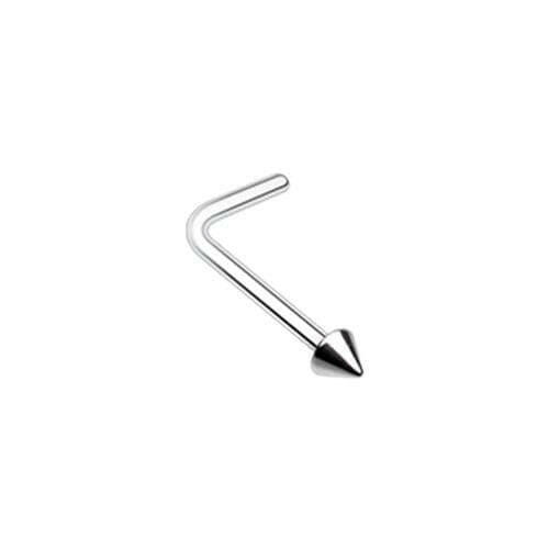 Basic Steel Spike L-Shape Nose Ring Nose Ring Impulse Piercings