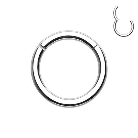 Basic Titanium Seamless Clicker Ring Captive Bead Impulse Piercings 18 GA (1mm) 5/16" (8mm)