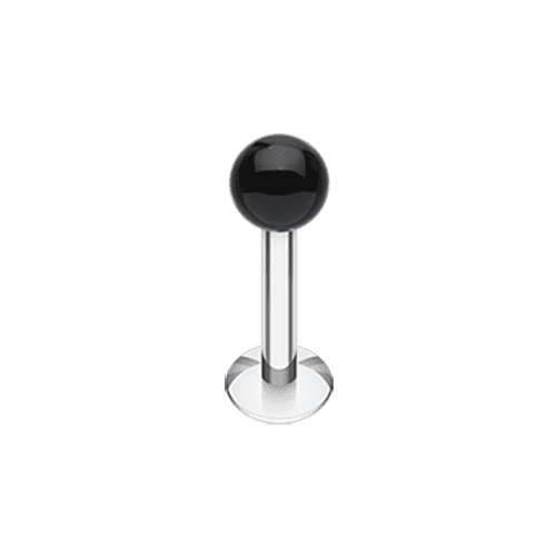 Basic UV Acrylic Ball Top Labret Labret Impulse Piercings 5/16" (8mm) Black