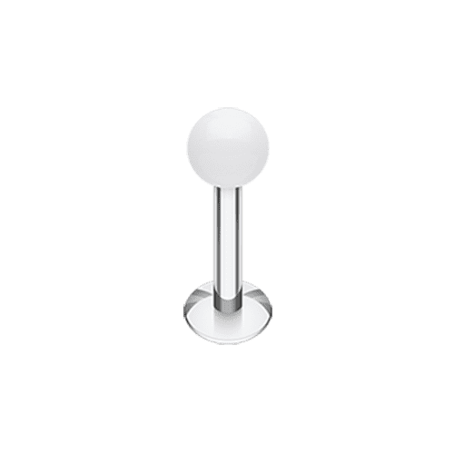 Basic UV Acrylic Ball Top Labret Labret Impulse Piercings 5/16" (8mm) White