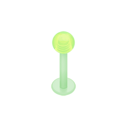 Basic UV Acrylic Bio Flexible Shaft Labret Labret Impulse Piercings 5/16" (8mm) Light Green