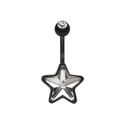 Beaming Star Belly Button Ring Navel Ring Impulse Piercings