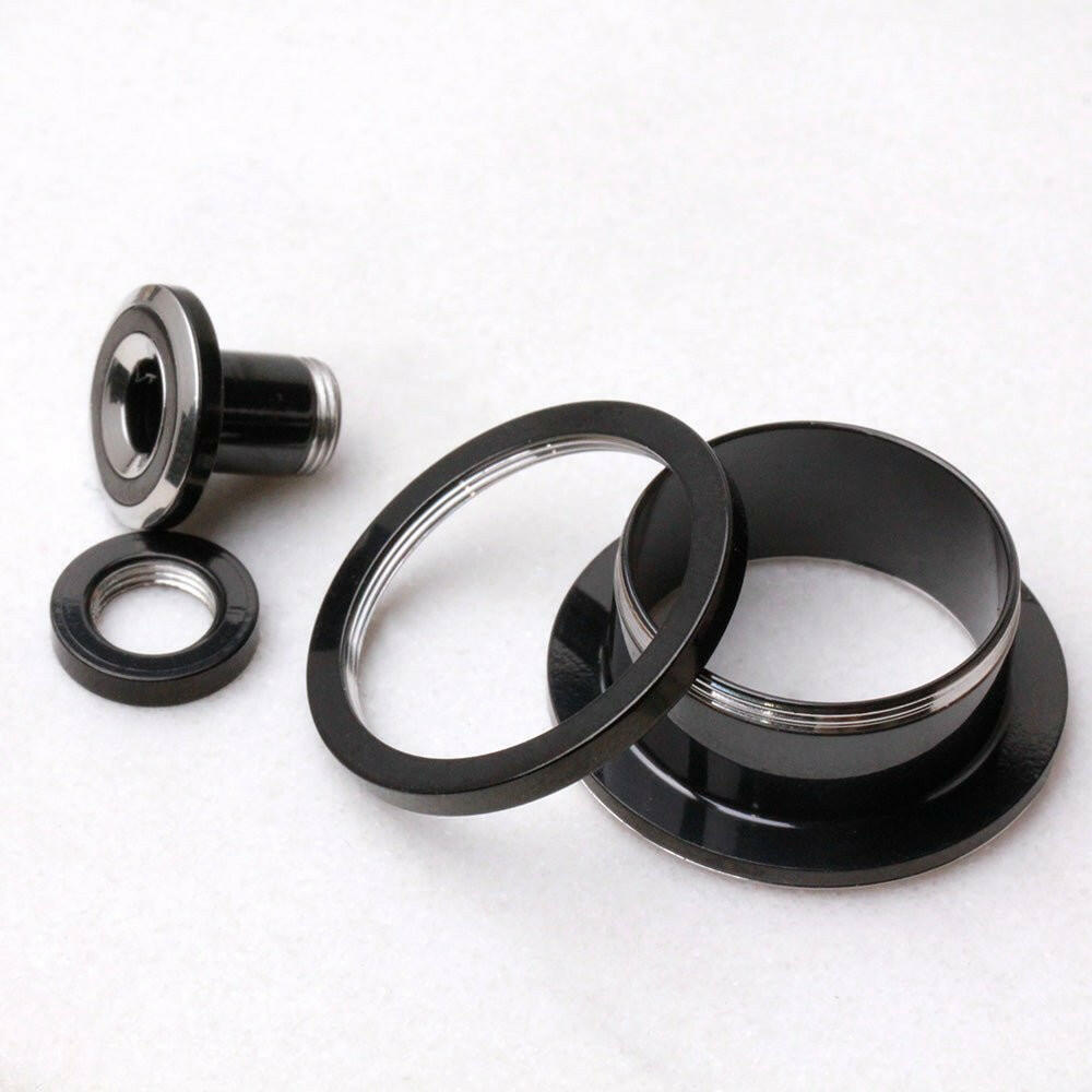 Black PVD / 316L Stainless Steel Two Tone Screw Tunnel Plug Plugs Impulse Piercings