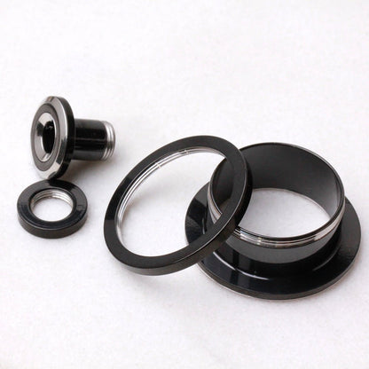 Black Steel Two Tone Screw Fit Tunnel Plug Pair