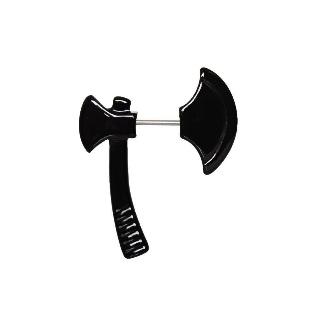 Black PVD Plated Axe Fake Taper / Cartilage Earring Cartilage Earring Impulse Piercings