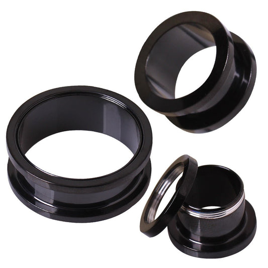 Black PVD Screw Fit Tunnel Plug — Sold as Pair