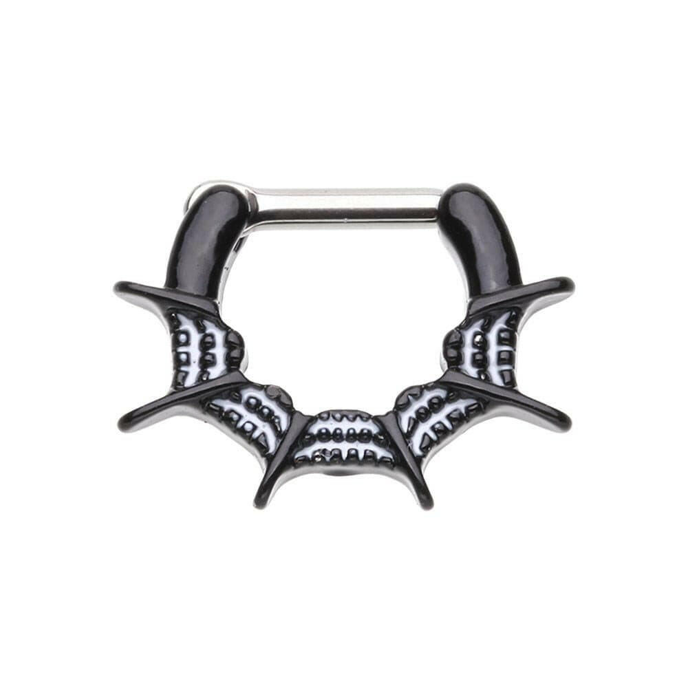 Blacken Spiderweb Septum Clicker Septum Ring Impulse Piercings