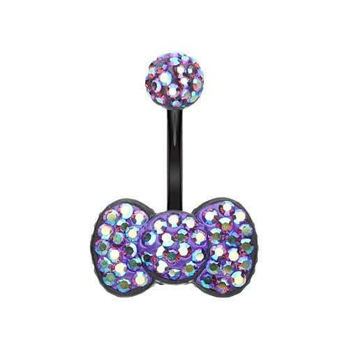 Blackline Bow-Tie Multi-Sprinkle Dot Belly Button Ring Navel Ring Impulse Piercings