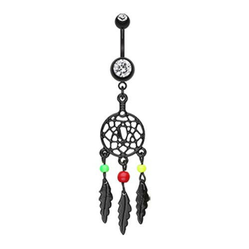 Blackline Enchanted Links Dream Catcher Belly Button Ring Navel Ring Impulse Piercings