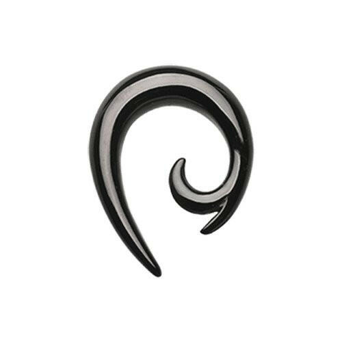 Blackline Ivy Hook Steel Ear Gauge Spiral Hanging Taper Tapers Impulse Piercings 14 GA (1.6mm)