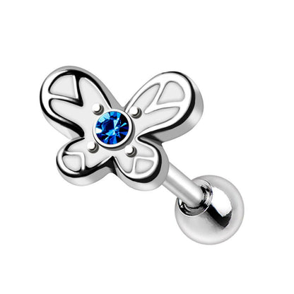 Blue Butterfly Cartilage Earring Cartilage Earring Impulse Piercings