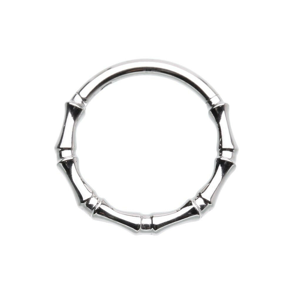 Bones Steel Seamless Hinged Clicker Ring Impulse Piercings 16 GA (1.2mm) / 8mm