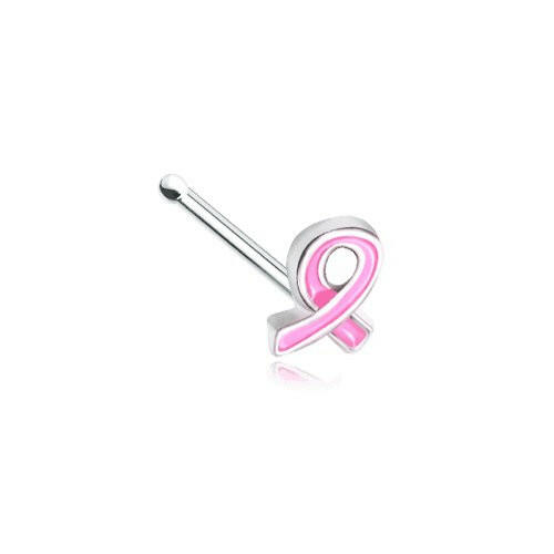 Breast Cancer Awareness Pink Ribbon Nose Stud Ring Nose Ring Impulse Piercings