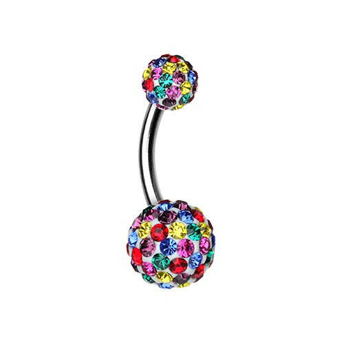 Brilliant Sprinkles Multi-Sprinkle Dot Belly Button Ring Navel Ring Impulse Piercings Wonder