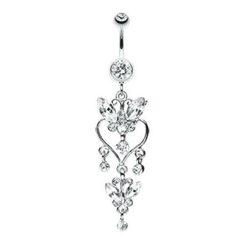 Butterfly Extravagance Belly Button Ring Navel Ring Impulse Piercings Clear