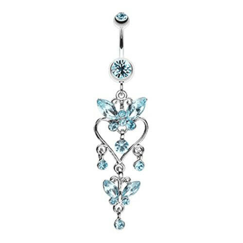 Butterfly Extravagance Belly Button Ring Navel Ring Impulse Piercings Aqua