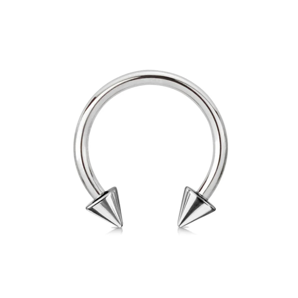 Spikes 316L Surgical Stainless Steel Circular Barbells Barbell Skin Metals