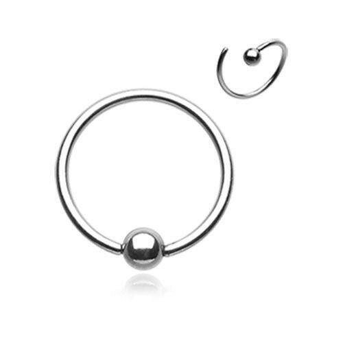 CBR Style Bendable Steel Nose Hoop Captive Bead Impulse Piercings 20 GA (0.8mm) 5/16" (8mm)