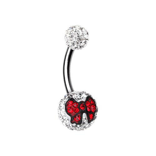 Charming Bow Tie Multi-Sprinkle Dot Belly Button Ring Navel Ring Impulse Piercings