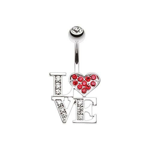 Charming LOVE Belly Button Ring Navel Ring Impulse Piercings