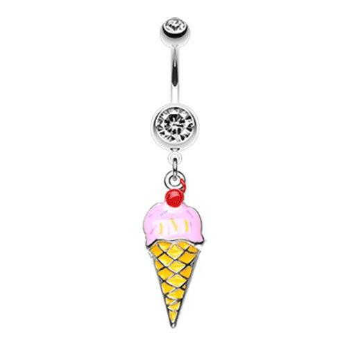 Cherry Jubilee Ice Cream Belly Button Ring Navel Ring Impulse Piercings