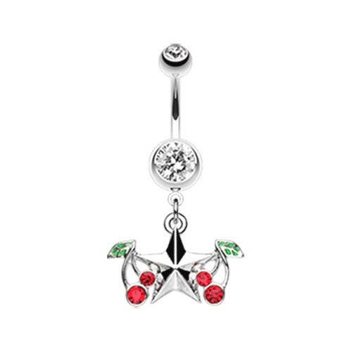 Cherry Star Belly Button Ring Navel Ring Impulse Piercings