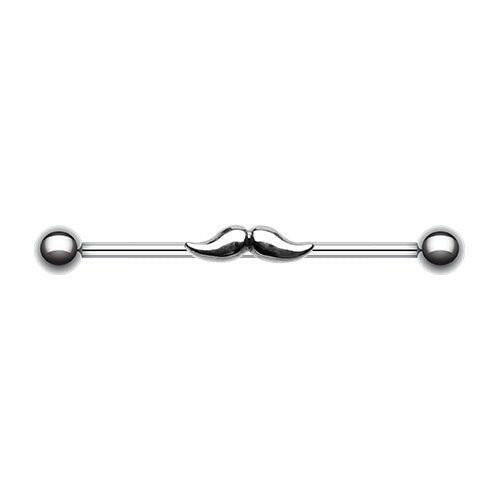 Chic Mustache Industrial Barbell Industrial Barbell Impulse Piercings