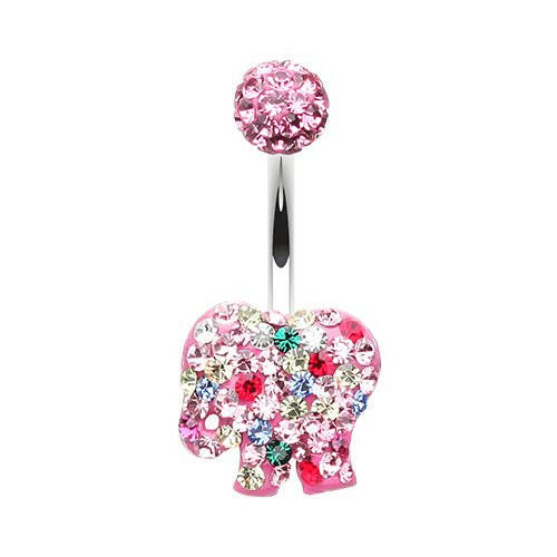 Circus Elephant Cookie Multi-Sprinkle Dot Belly Button Ring Navel Ring Impulse Piercings