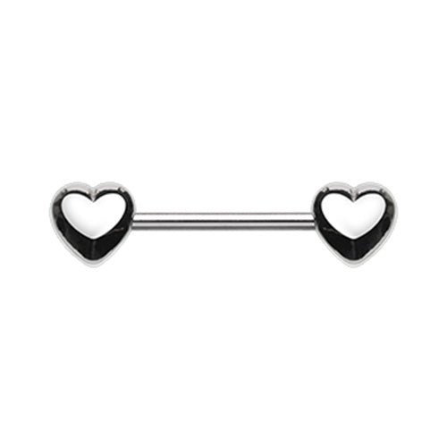 Classic Heart Nipple Barbell Ring Nipple Ring Impulse Piercings