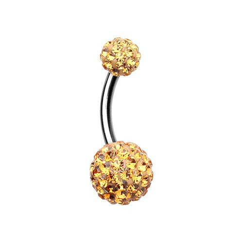 Classic Multi-Sprinkle Dot Belly Button Ring Navel Ring Impulse Piercings Topaz